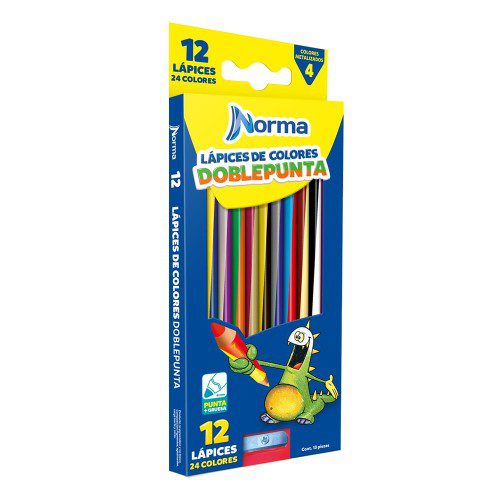 COLORES NORMA 12/24 DOBLE PUNTA - Librerias Karlita Santa Ana